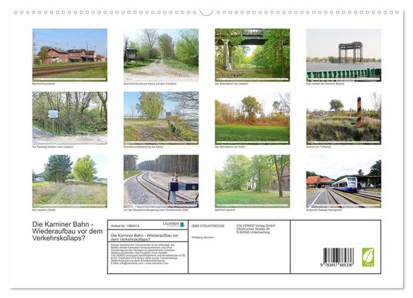 Produktbild: Die Karniner Bahn - Wiederaufbau vor dem Verkehrskollaps? (hochwertiger Premium Wandkalender 2026 DIN A2 quer), Kunstdruck in Hochglanz