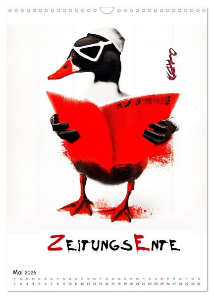 Produktbild: Graffiti Charaktere (Wandkalender 2026 DIN A3 hoch), CALVENDO Monatskalender