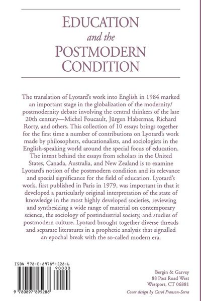 Produktbild: Education and the Postmodern Condition