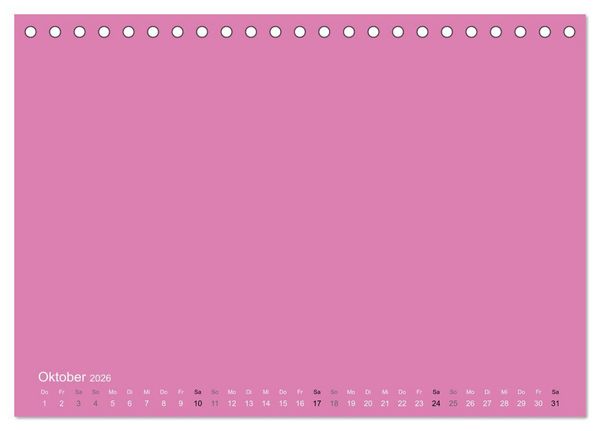 Produktbild: Bastelkalender - Pink (Tischkalender 2026 DIN A5 quer), CALVENDO Monatskalender