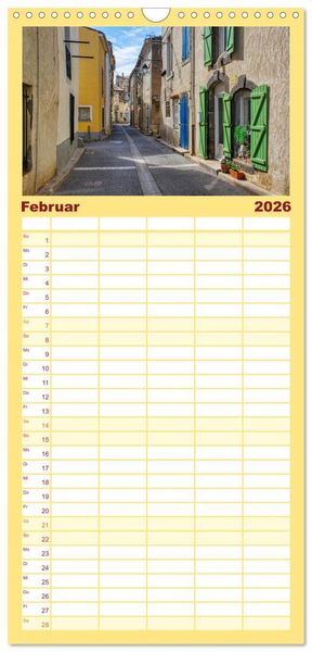 Produktbild: Familienplaner 2026 - Marseillan - Schmuckst&uuml;ck am Bassin de Thau mit 5 Spalten (Wandkalender, 21 x 45 cm) CALVENDO