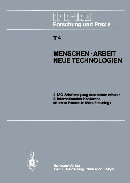 Produktbild: Menschen &middot; Arbeit Neue Technologien