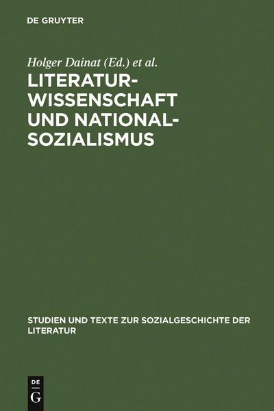 Produktbild: Literaturwissenschaft und Nationalsozialismus