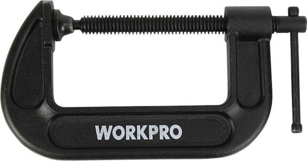 WorkPro W032019WE 100 mm C-klemme Spann-Weite (max.):100 mm Produktabmessung, Länge: 210 mm Ausladungs-Maße:100 mm