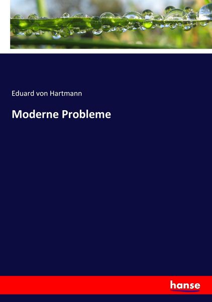 Moderne Probleme, Taschenbuch von Eduard Hartmann, Hansebooks, 9783743439092
