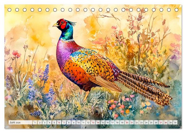 Produktbild: Wildtiere Europas - Farbwelt der heimischen Fauna (Tischkalender 2026 DIN A5 quer), CALVENDO Monatskalender