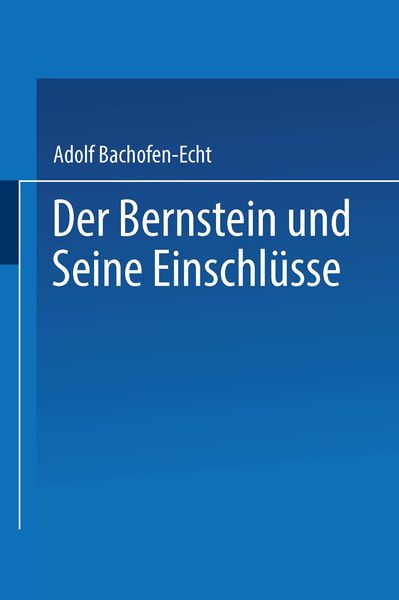 Produktbild: Der Bernstein und Seine Einschl&uuml;sse