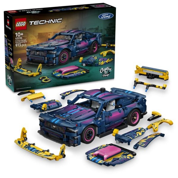 Produktbild: LEGO Technic 42236 Ford Mustang GT Auto aus der Tuning-Werkstatt, anpassbares Spielzeugauto