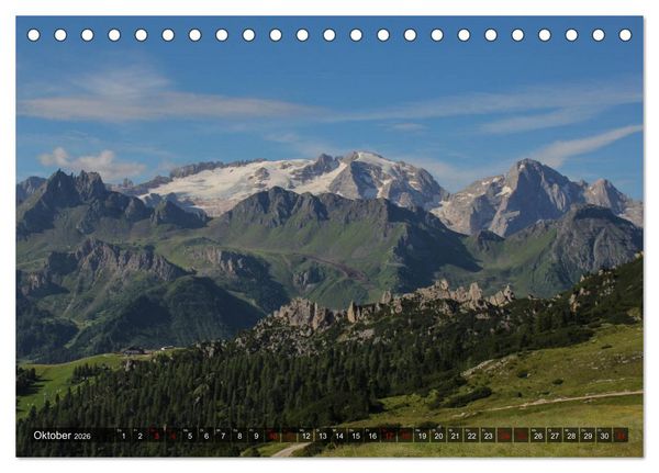 Produktbild: Dolomiten 2026 - Die wei&szlig;en Berge (Tischkalender 2026 DIN A5 quer), CALVENDO Monatskalender