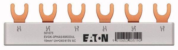 Produktbild: Eaton EP-501075 EVGK Gabelverschienung, 3-phasig, L1 - L2 - L3 Phasenschiene 63 A 1 St.