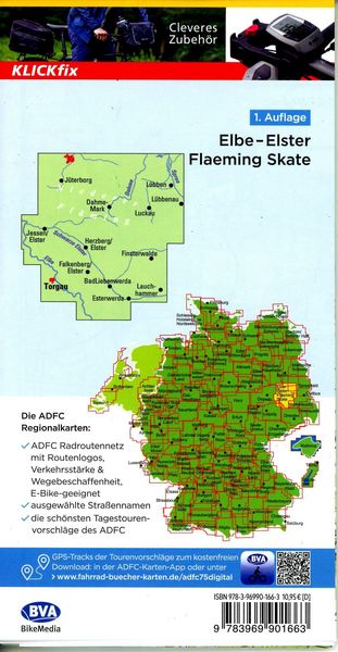Produktbild: BVA ADFC Regionalkarte Elbe-Elster-Flaeming Skate 1:75.000