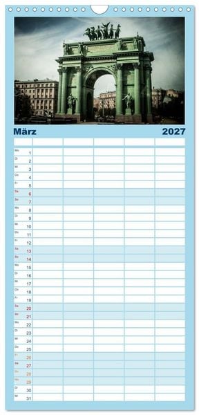 Produktbild: Familienplaner 2027 - Sankt Petersburg - "Venedig des Nordens" mit 5 Spalten (Wandkalender, 21 x 45 cm) CALVENDO