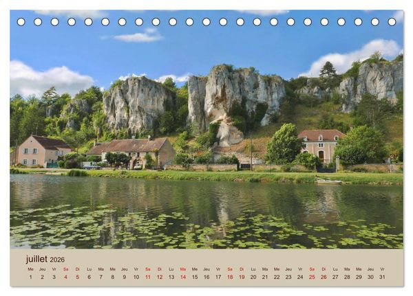 Produktbild: Paysages de l'Yonne (Calendrier de bureau 2026 DIN A5 vertical), CALVENDO calendrier mensuel