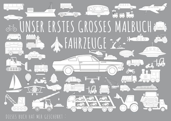Produktbild: UNSER ERSTES GROSSES MALBUCH - FAHRZEUGE