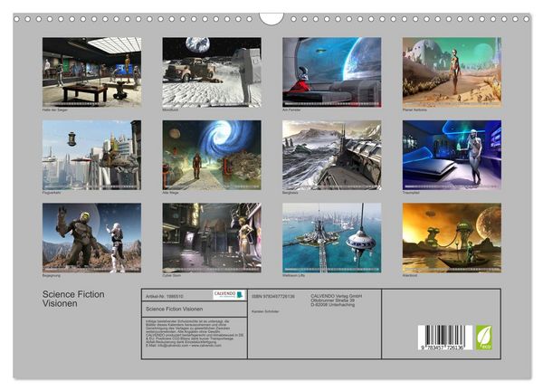 Produktbild: Science Fiction Visionen (Wandkalender 2026 DIN A3 quer), CALVENDO Monatskalender