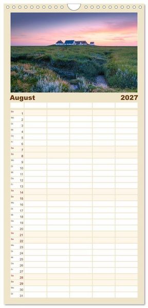 Produktbild: Familienplaner 2027 - Schleswig-Holstein - Momente zwischen den Meeren mit 5 Spalten (Wandkalender, 21 x 45 cm) CALVENDO