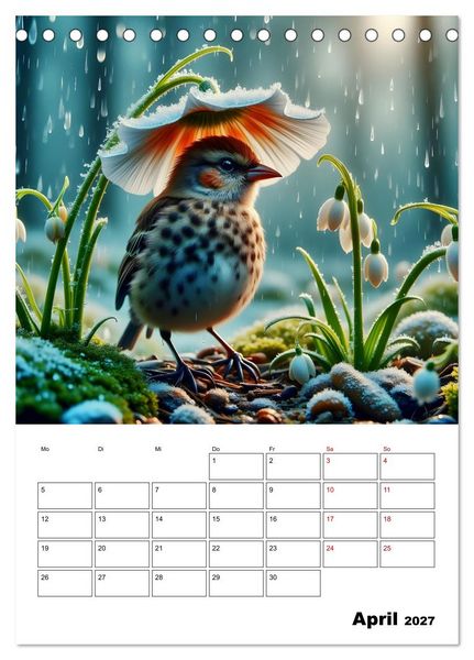 Produktbild: Die leisen Stimmen der Tiere (Tischkalender 2027 DIN A5 hoch), CALVENDO Monatskalender