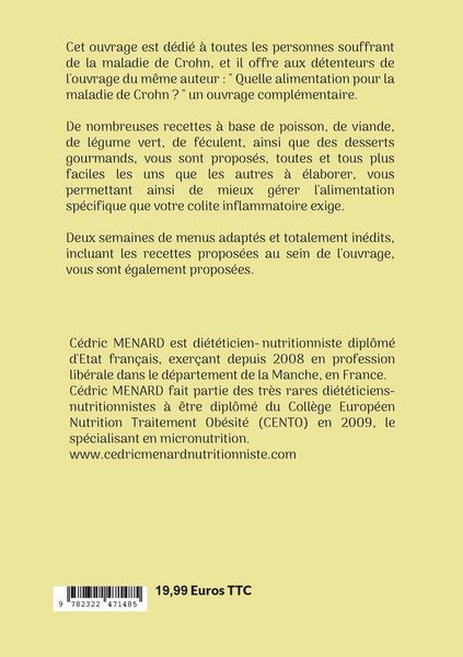 Produktbild: Mes recettes faciles pour la maladie de Crohn.