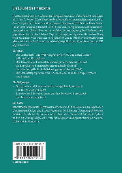 Produktbild: Die EU und die Finanzkrise