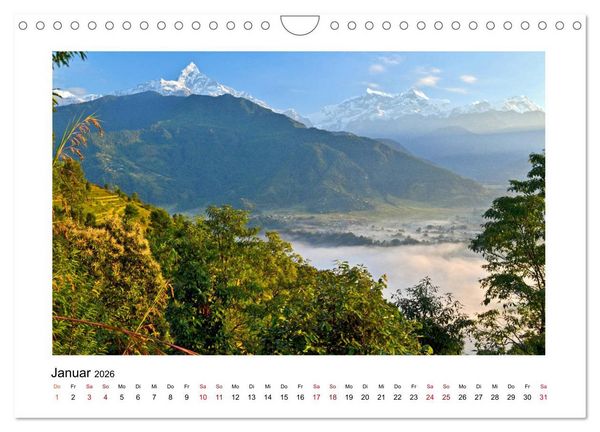 Produktbild: Nepal - Wanderparadies zwischen Annapurna & Everest (Wandkalender 2026 DIN A4 quer), CALVENDO Monatskalender