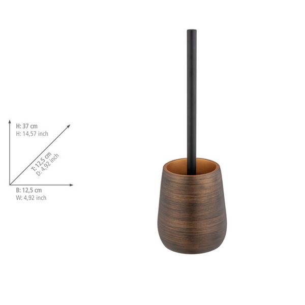 Produktbild: WC-Garnitur Mod. Palena Bronze, inkl. WC-B&uuml;rste, B&uuml;rstenkopf auswechselbar