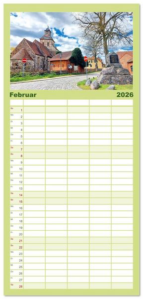Produktbild: Familienplaner 2026 - Brandenburg - Sch&ouml;ne Orte im Landkreis Potsdam-Mittelmark mit 5 Spalten (Wandkalender, 21 x 45 cm) CALVENDO
