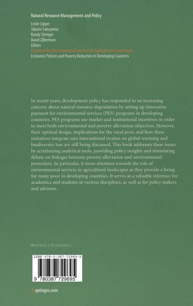 Produktbild: Payment for Environmental Services in Agricultural Landscapes