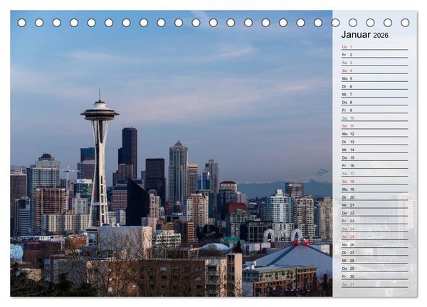 Produktbild: Eine Reise nach Seattle (Tischkalender 2026 DIN A5 quer), CALVENDO Monatskalender