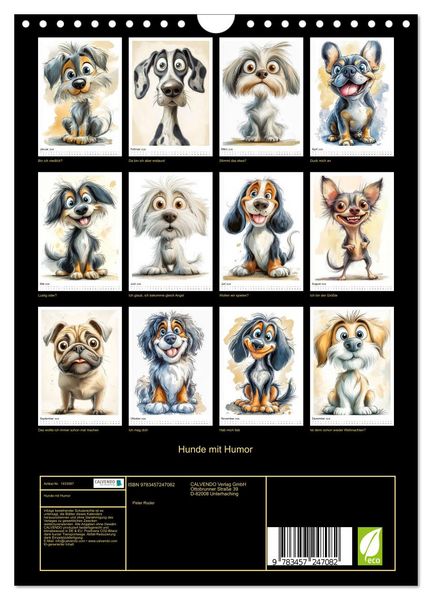 Produktbild: Hunde mit Humor (Wandkalender 2026 DIN A4 hoch), CALVENDO Monatskalender