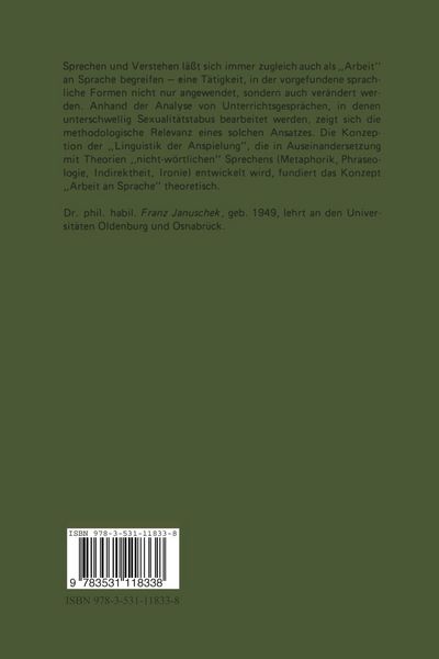 Produktbild: Arbeit an Sprache