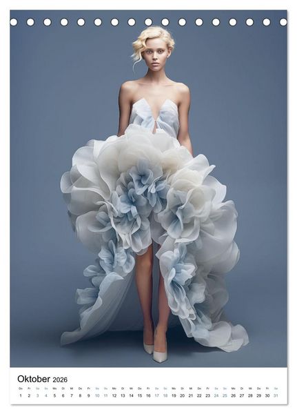 Produktbild: Floral Couture (Tischkalender 2026 DIN A5 hoch), CALVENDO Monatskalender