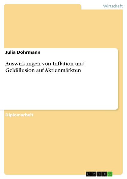 Produktbild: Auswirkungen von Inflation und Geldillusion auf Aktienm&auml;rkten