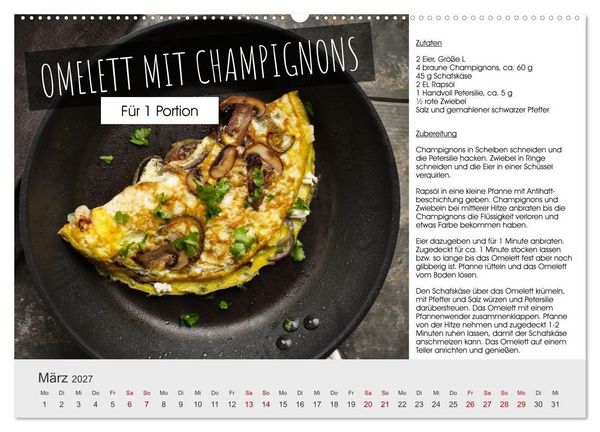 Produktbild: Vegetarisch - leicht und lecker (Wandkalender 2027 DIN A2 quer), CALVENDO Monatskalender