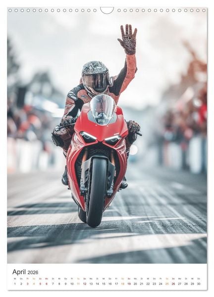 Produktbild: Motorradsport (Wandkalender 2026 DIN A3 hoch), CALVENDO Monatskalender