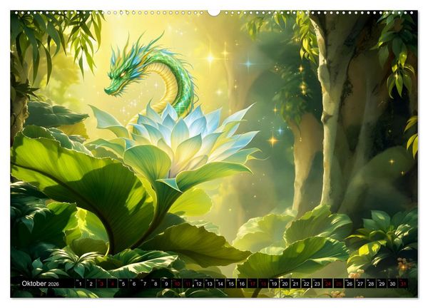 Produktbild: Mythos trifft Botanik &ndash; Die geheimnisvollen Drachenpflanzen (hochwertiger Premium Wandkalender 2026 DIN A2 quer), Kunstdruck in Hochglanz