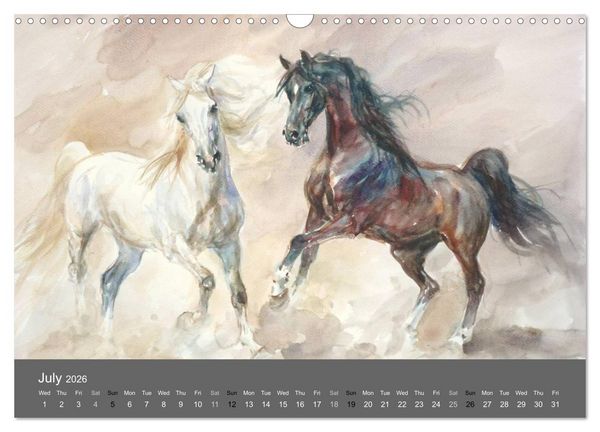 Produktbild: Horses in four seasons 2026 (Wall Calendar 2026 DIN A3 landscape), CALVENDO 12 Month Wall Calendar
