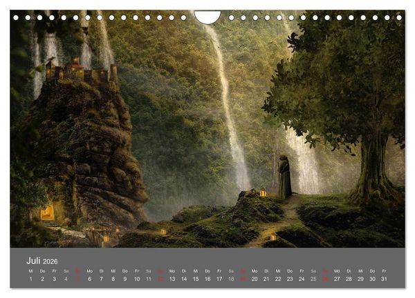 Produktbild: Zwielicht - Fantasylandschaften (Wandkalender 2026 DIN A4 quer), CALVENDO Monatskalender