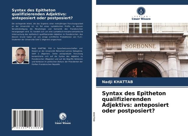 Produktbild: Syntax des Epitheton qualifizierenden Adjektivs: anteposiert oder postposiert?