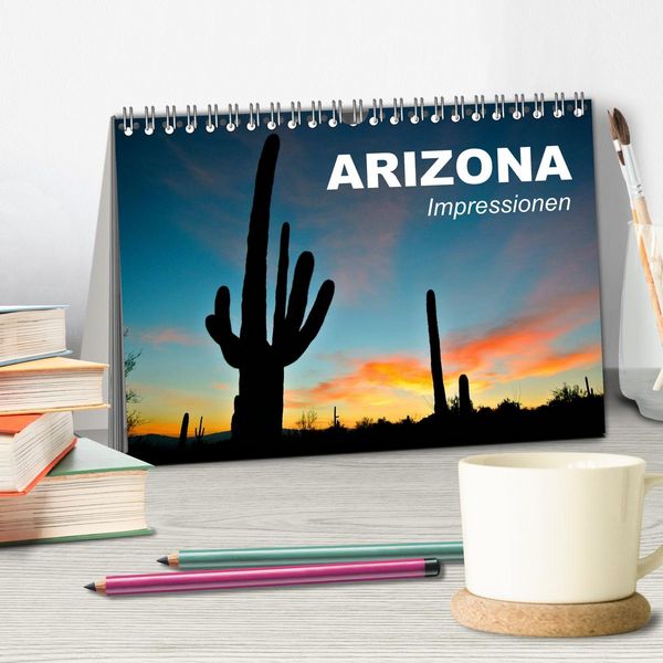 Produktbild: Arizona &bull; Impressionen (Tischkalender 2026 DIN A5 quer), CALVENDO Monatskalender