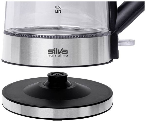 Produktbild: Silva Homeline KL-G 2007 Wasserkocher Silber, Schwarz Fassungsverm&ouml;gen: 1.7l