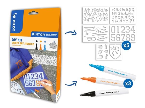 Produktbild: PILOT Kreativmarker PINTOR 2.9 (F) DIY-Set Street Art