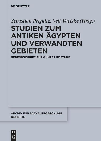 Produktbild: Studien zum antiken &Auml;gypten und verwandten Gebieten