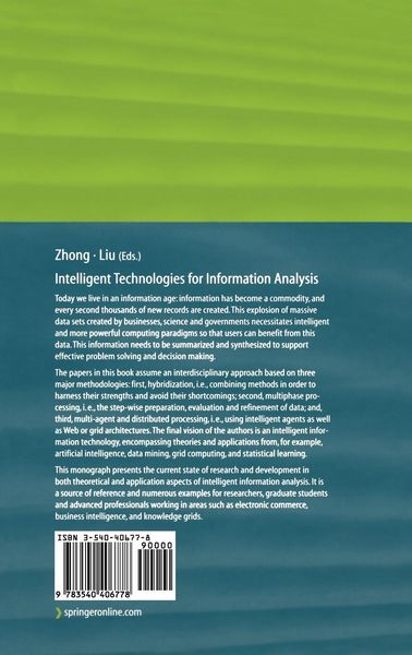 Produktbild: Intelligent Technologies for Information Analysis