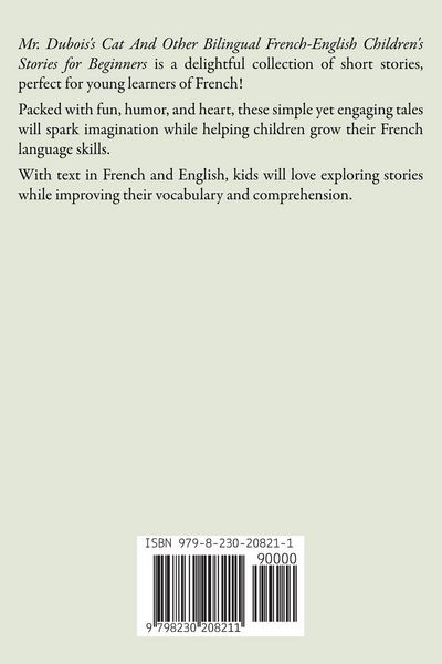 Produktbild: Mr. Dubois's Cat And Other Bilingual French-English Children's Stories for Beginners