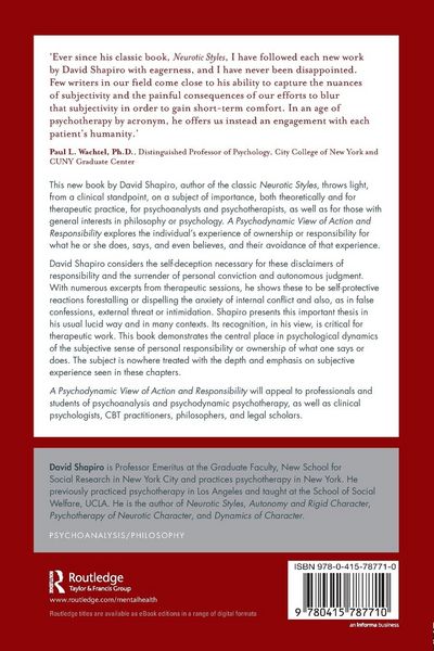 Produktbild: A Psychodynamic View of Action and Responsibility