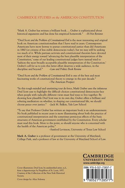 Produktbild: Dred Scott and the Problem of Constitutional Evil