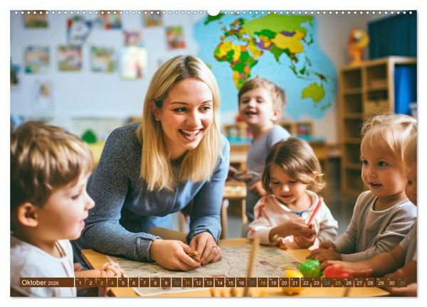 Produktbild: Traumberuf - Erzieher:innen in der Kinderkrippe (Wandkalender 2026 DIN A2 quer), CALVENDO Monatskalender
