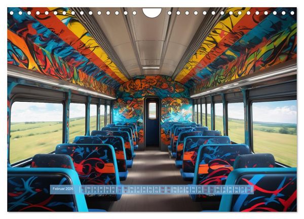 Produktbild: Graffiti Train (Wandkalender 2026 DIN A4 quer), CALVENDO Monatskalender