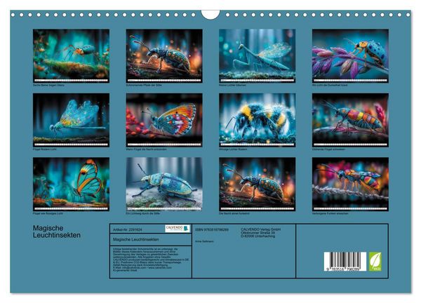 Produktbild: Magische Leuchtinsekten (Wandkalender 2027 DIN A3 quer), CALVENDO Monatskalender