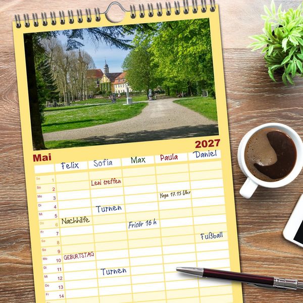 Produktbild: Familienplaner 2027 - Sch&ouml;ner Kraichgau mit 5 Spalten (Wandkalender, 21 x 45 cm) CALVENDO